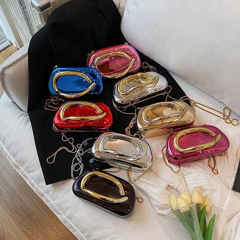 Gold Closure Box Clutch Bag wo - Women Bags 2026 Trends recension och pris