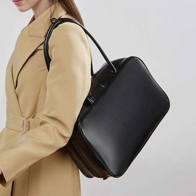 BURMINSA Large Genuine Leather - Women Hand Bags For Office recension och pris