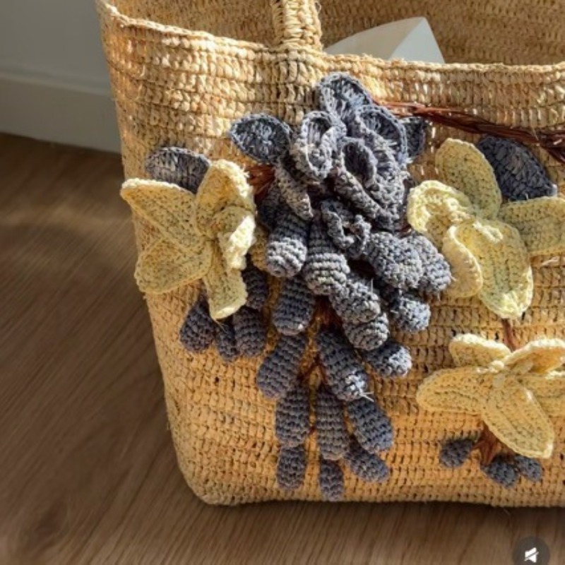 New Handmade Raffia 3d Rose Ha - Women'S Raffia Bags recension och pris